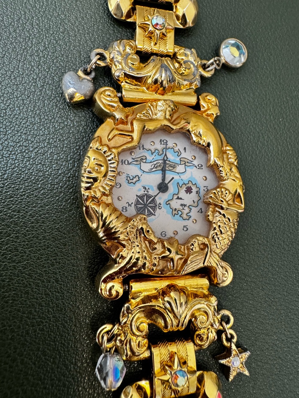Vintage Kirks Folly Foreverland/ Neverland Charm Bracelet Watch PreOwned READ